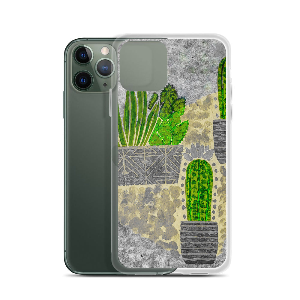 Cacti grey iPhone Case