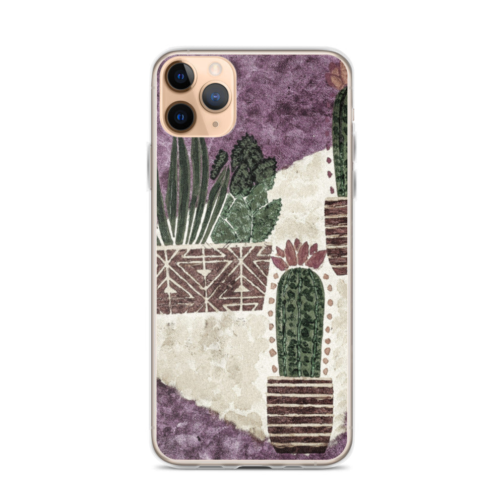 Cacti purple iPhone Case