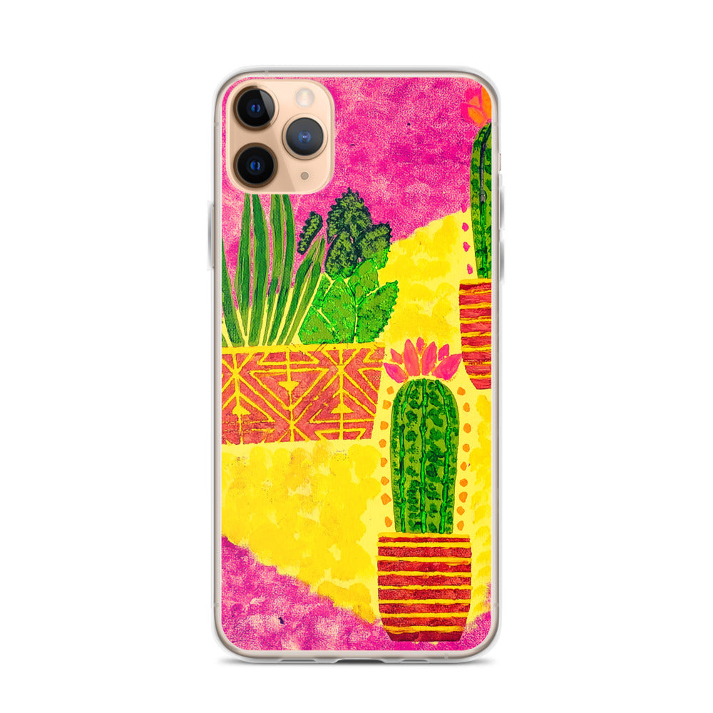 Cacti pink iPhone Case