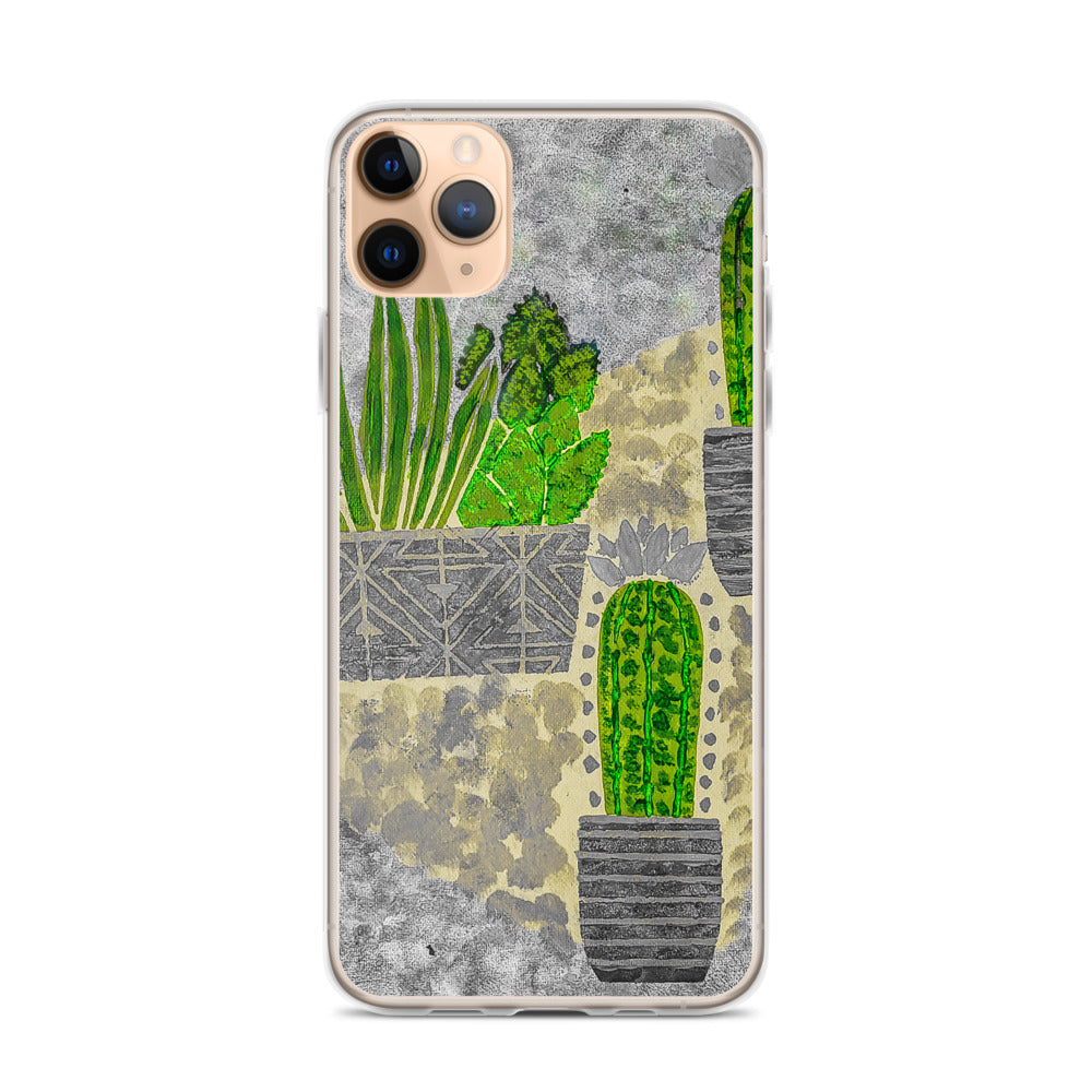 Cacti grey iPhone Case