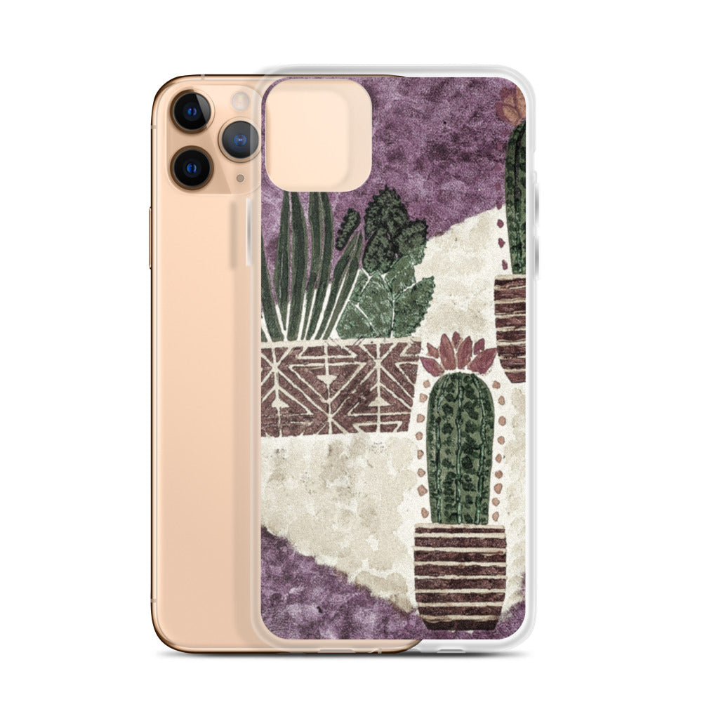 Cacti purple iPhone Case