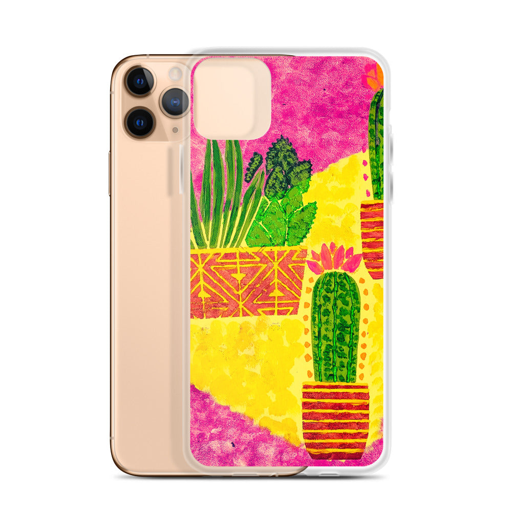 Cacti pink iPhone Case