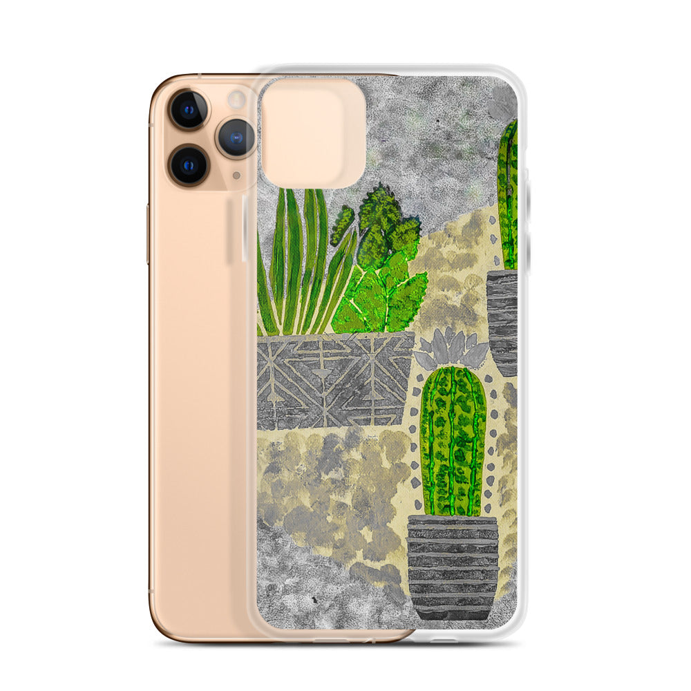 Cacti grey iPhone Case