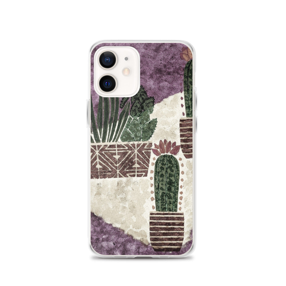 Cacti purple iPhone Case