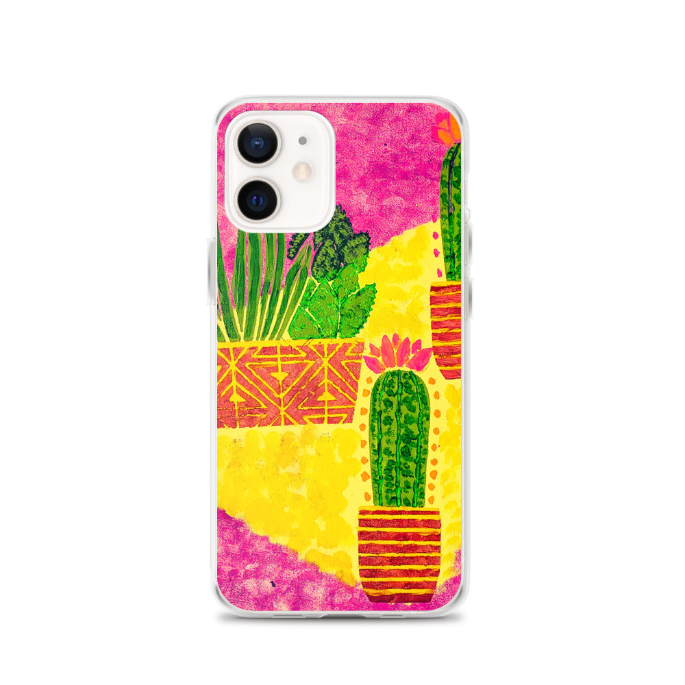 Cacti pink iPhone Case