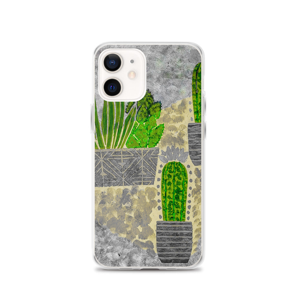 Cacti grey iPhone Case