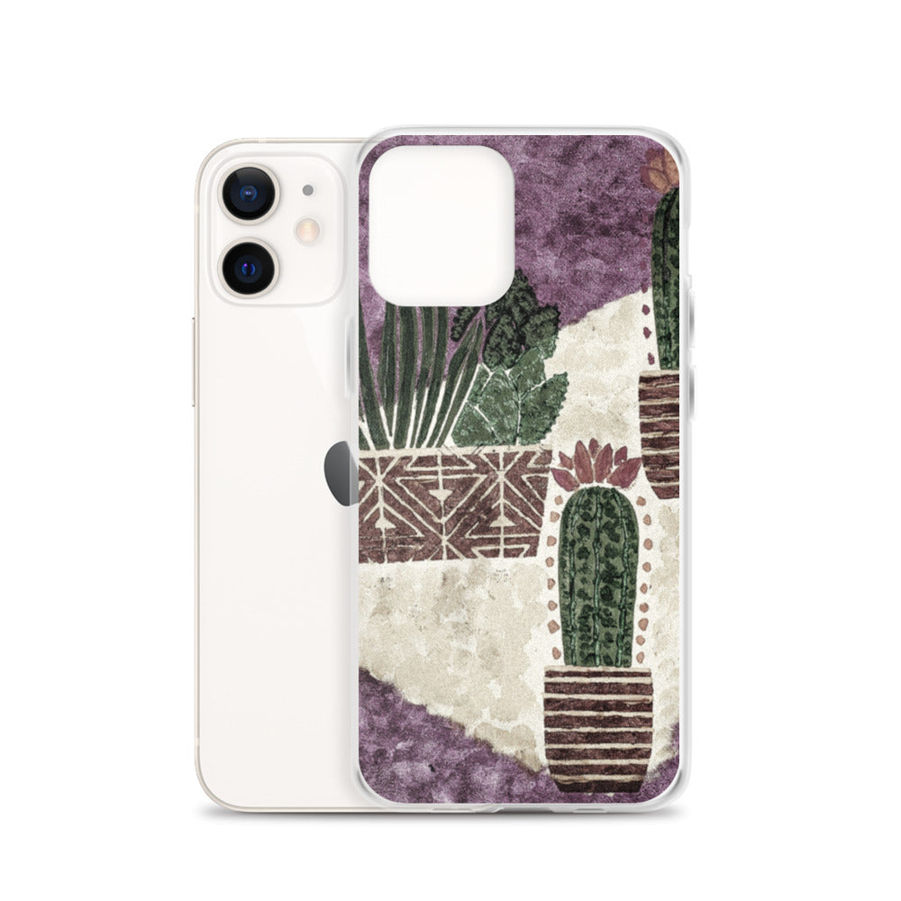 Cacti purple iPhone Case