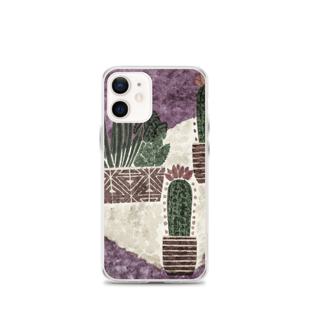 Cacti purple iPhone Case