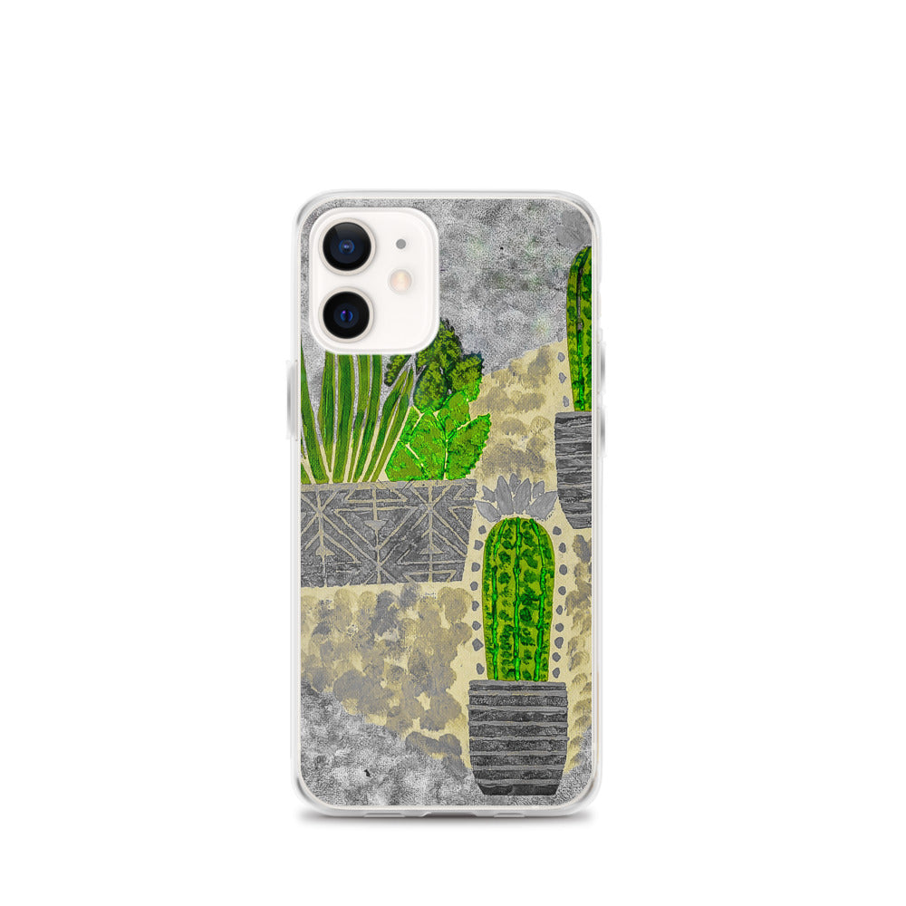 Cacti grey iPhone Case