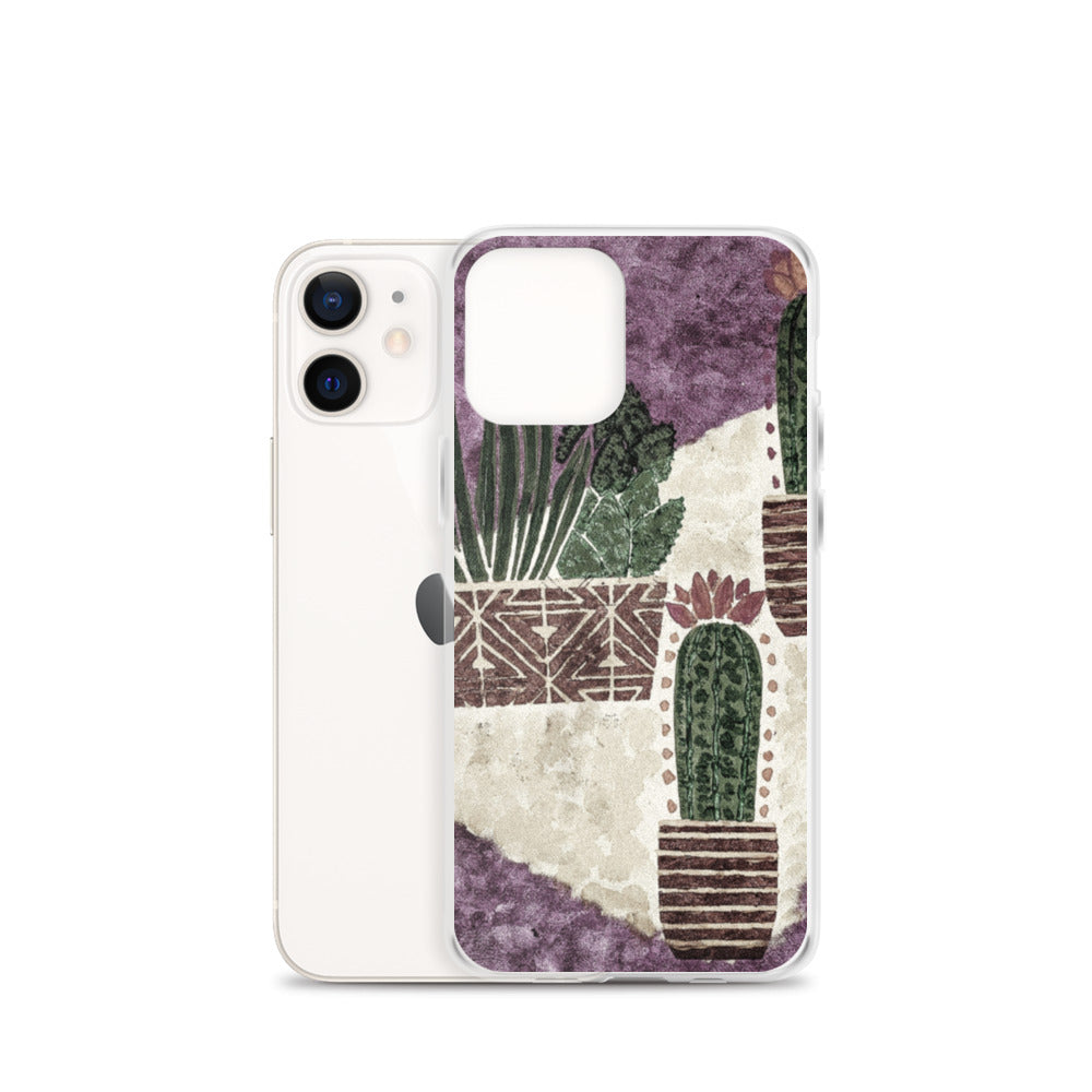 Cacti purple iPhone Case