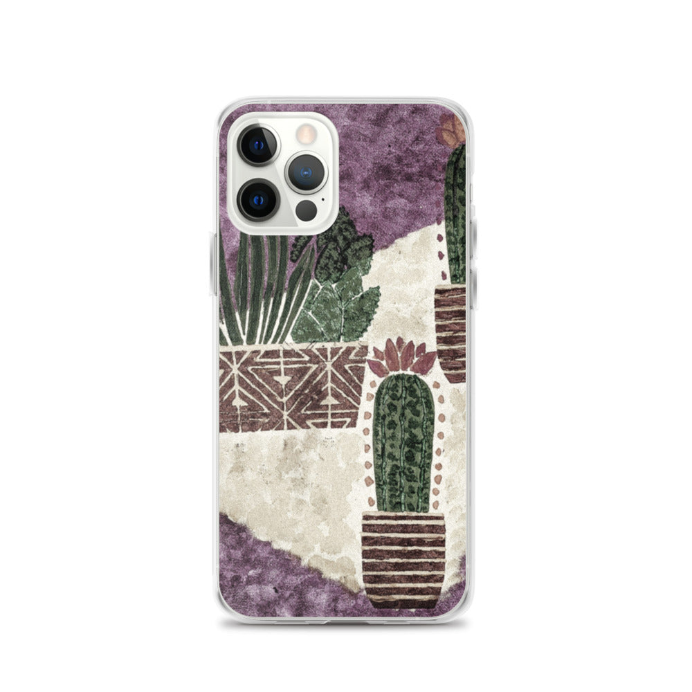 Cacti purple iPhone Case