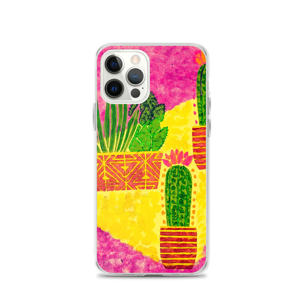 Cacti pink iPhone Case