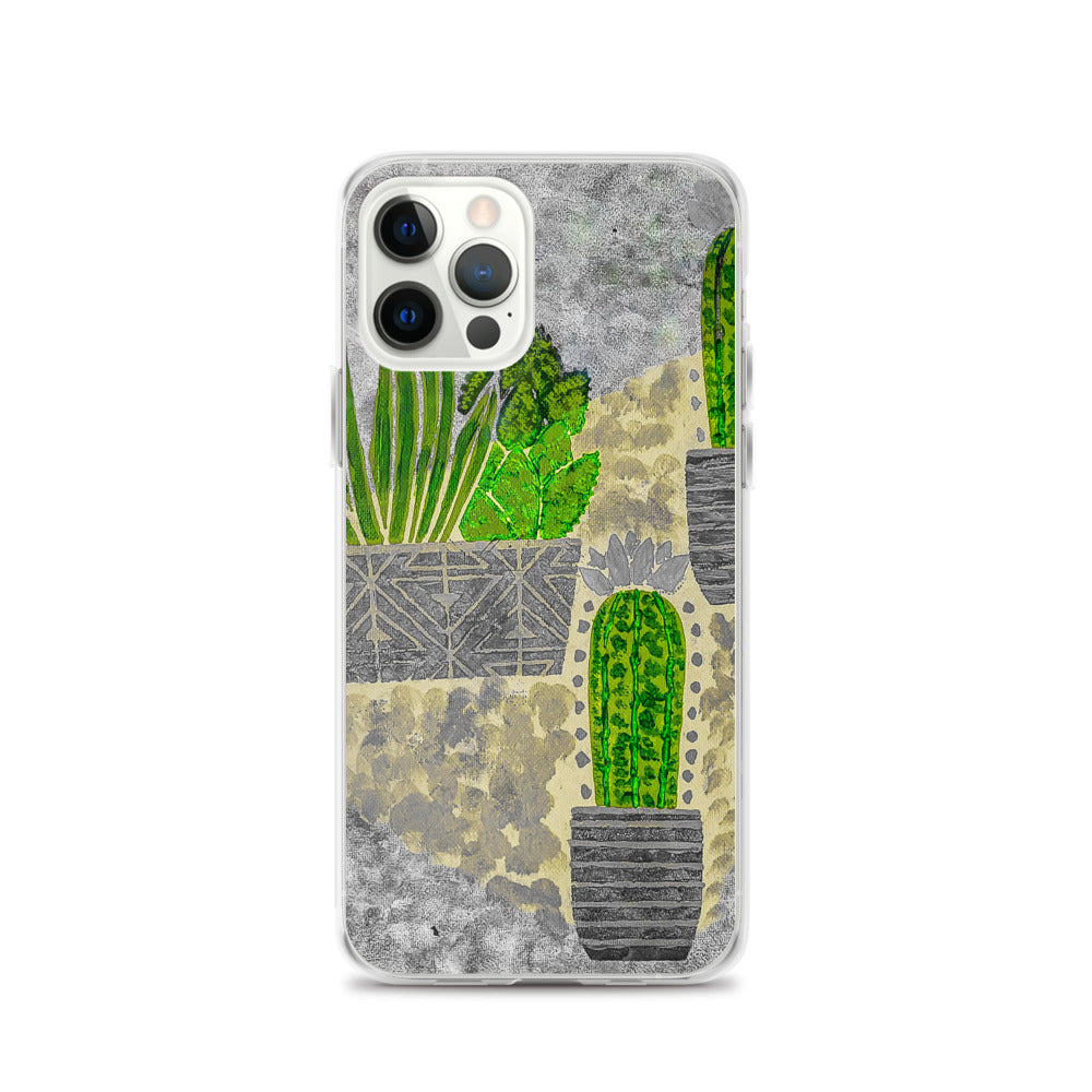 Cacti grey iPhone Case