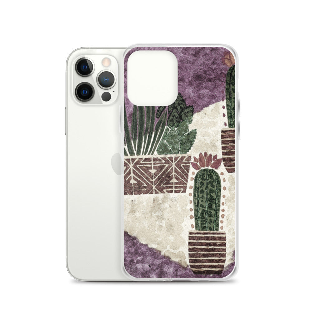 Cacti purple iPhone Case