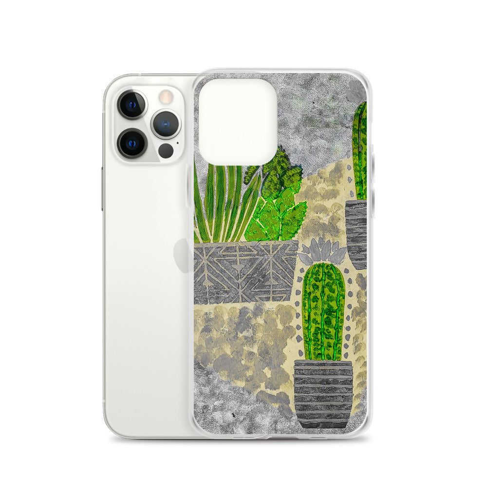 Cacti grey iPhone Case