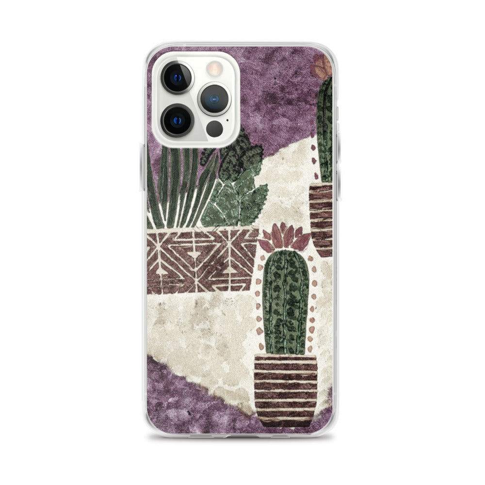 Cacti purple iPhone Case