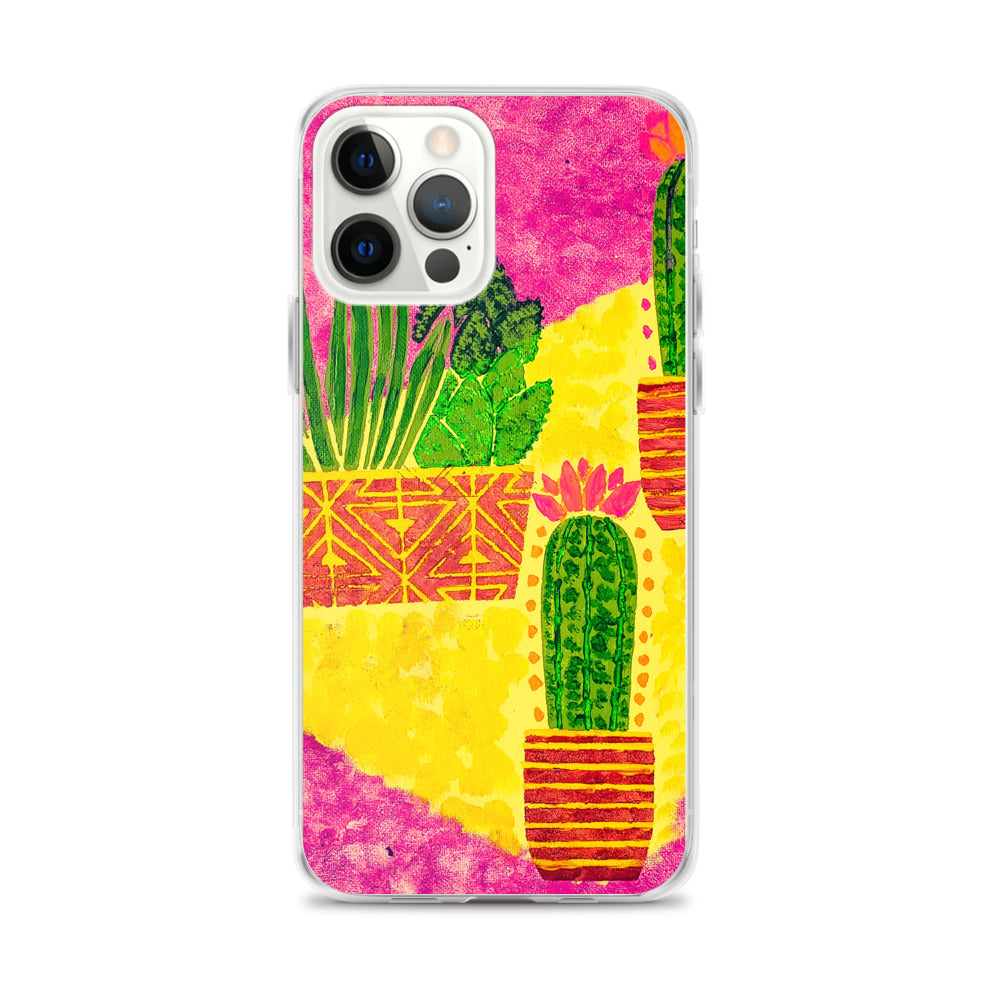 Cacti pink iPhone Case