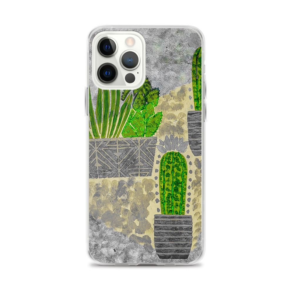 Cacti grey iPhone Case