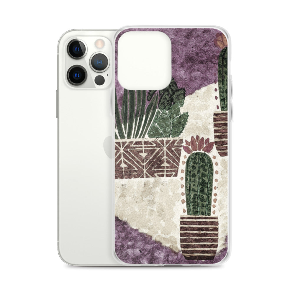 Cacti purple iPhone Case