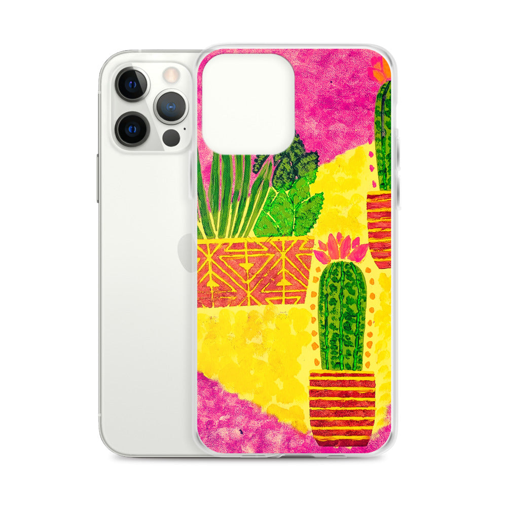 Cacti pink iPhone Case