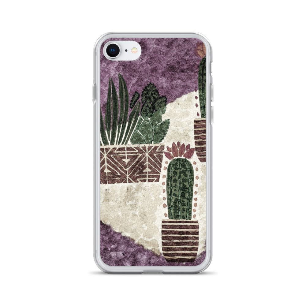 Cacti purple iPhone Case