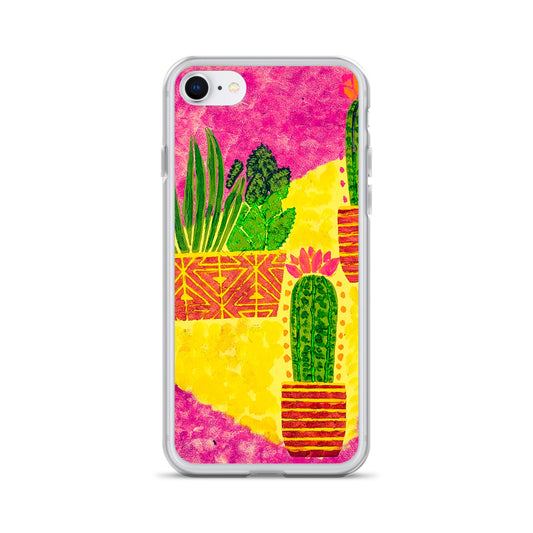 Cacti pink iPhone Case