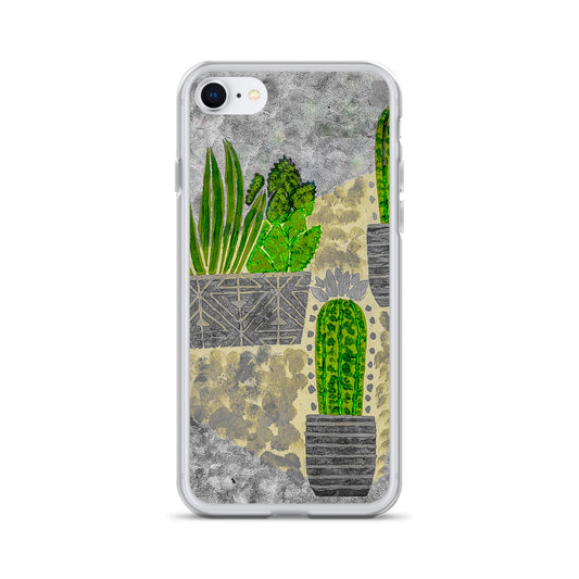 Cacti grey iPhone Case