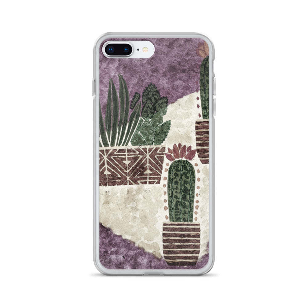 Cacti purple iPhone Case