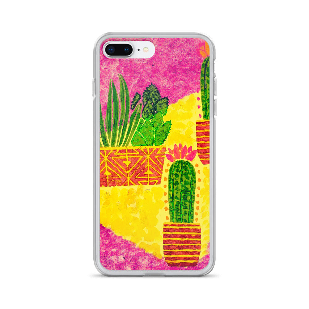 Cacti pink iPhone Case