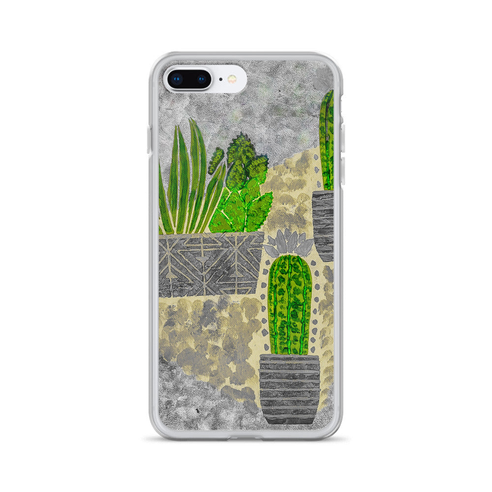 Cacti grey iPhone Case