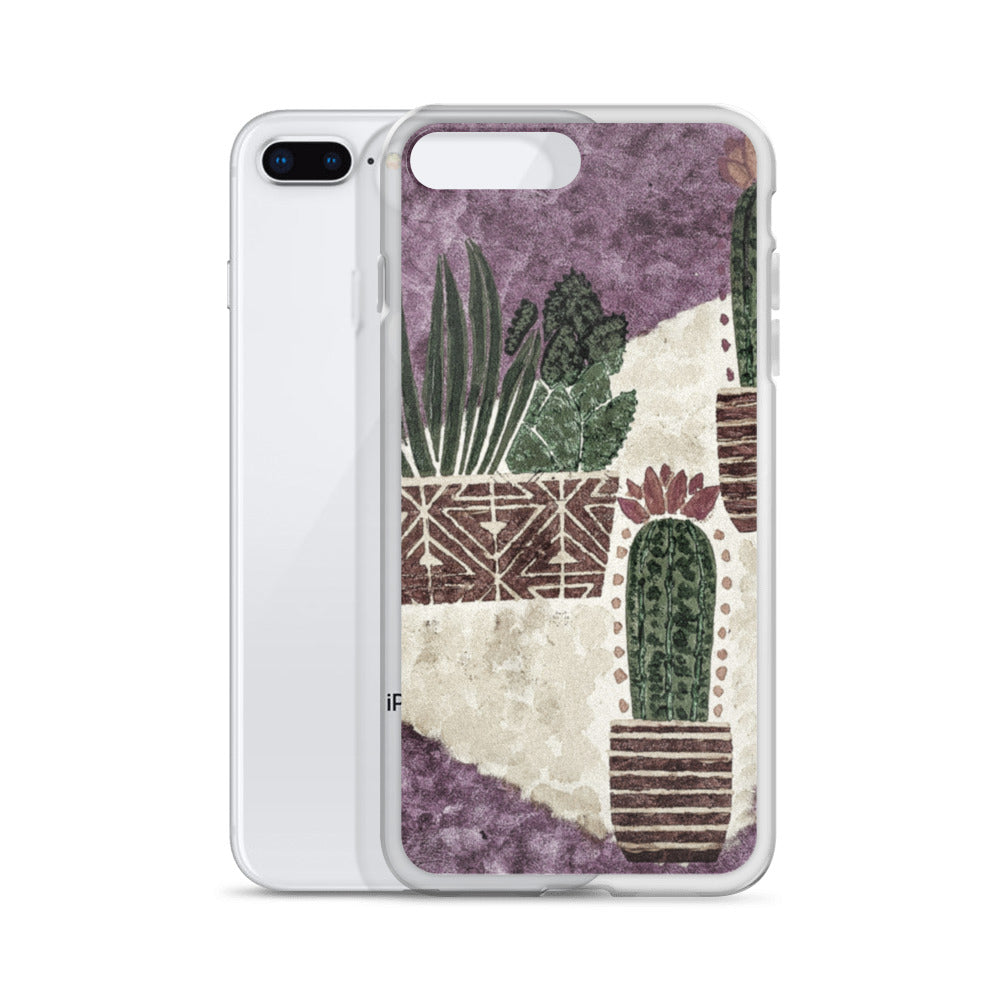 Cacti purple iPhone Case