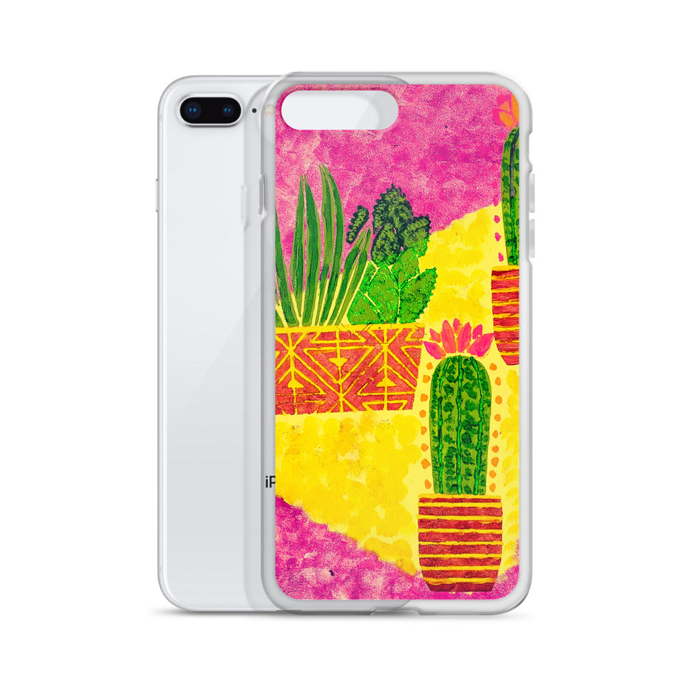 Cacti pink iPhone Case