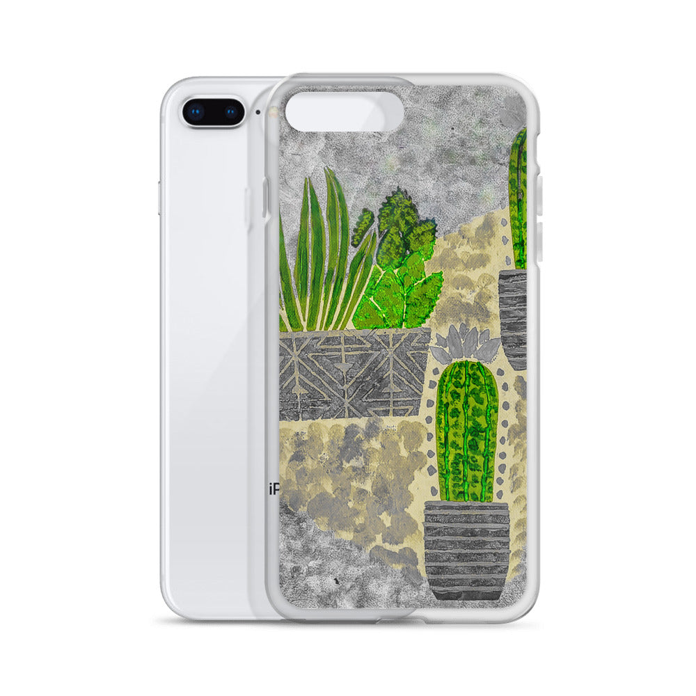 Cacti grey iPhone Case