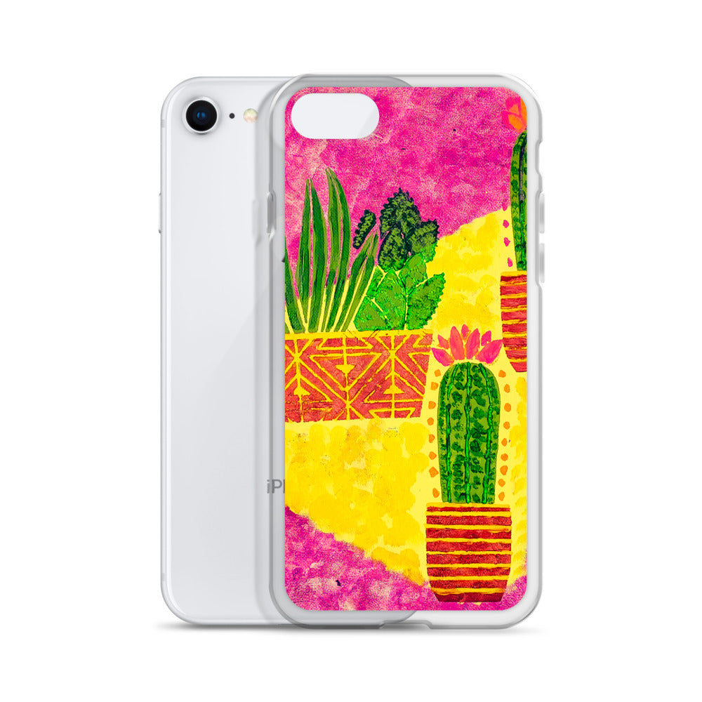 Cacti pink iPhone Case