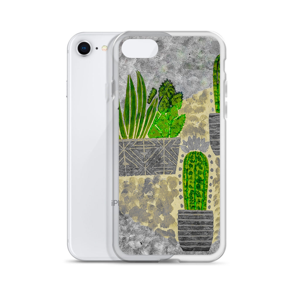 Cacti grey iPhone Case