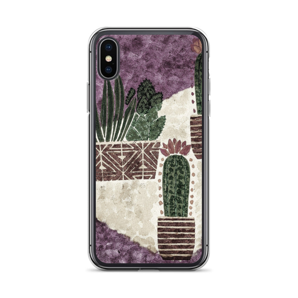 Cacti purple iPhone Case