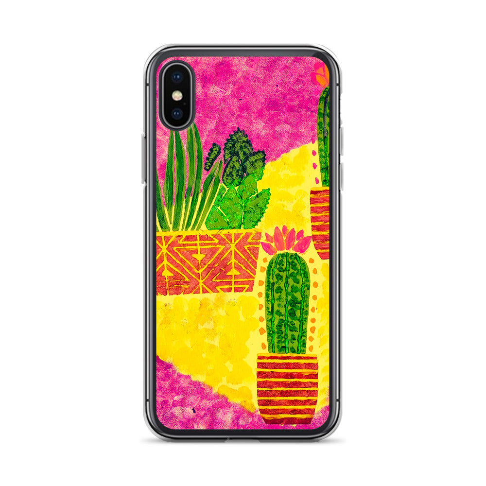 Cacti pink iPhone Case