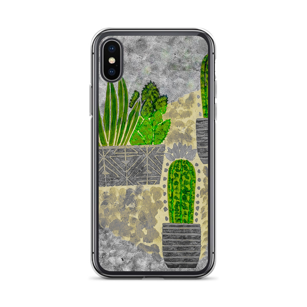 Cacti grey iPhone Case