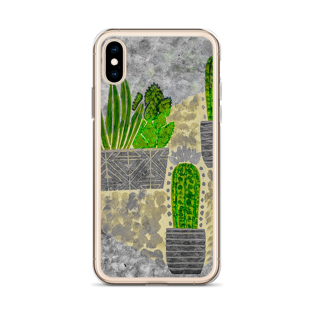 Cacti grey iPhone Case