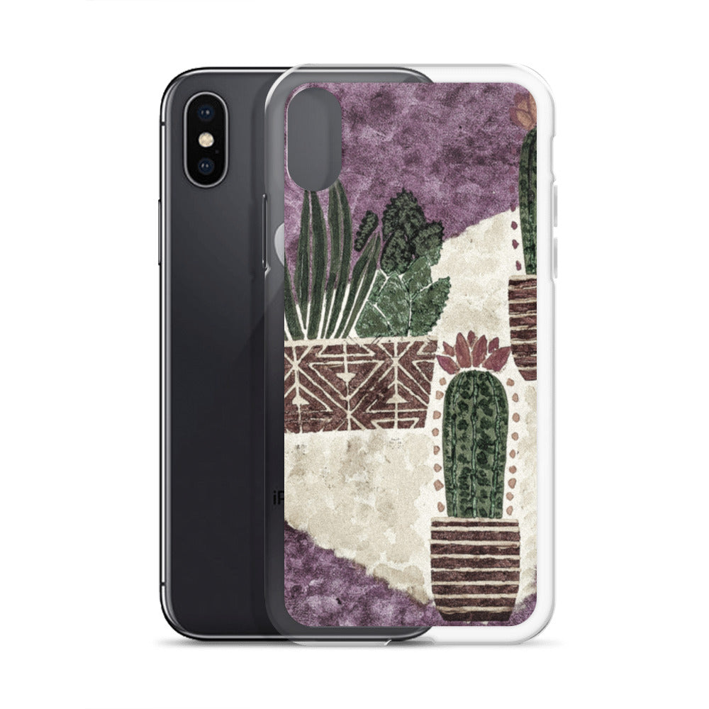 Cacti purple iPhone Case