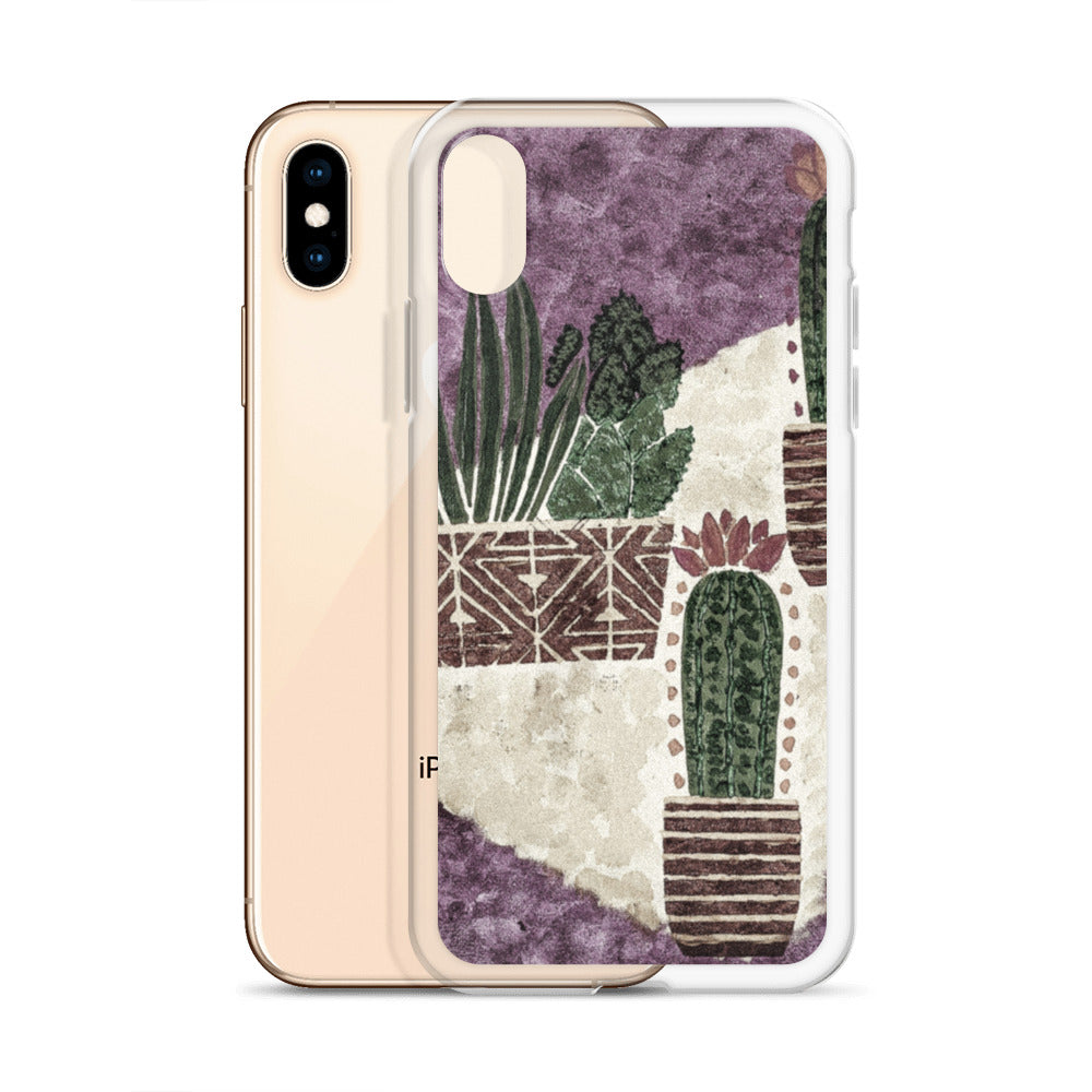 Cacti purple iPhone Case