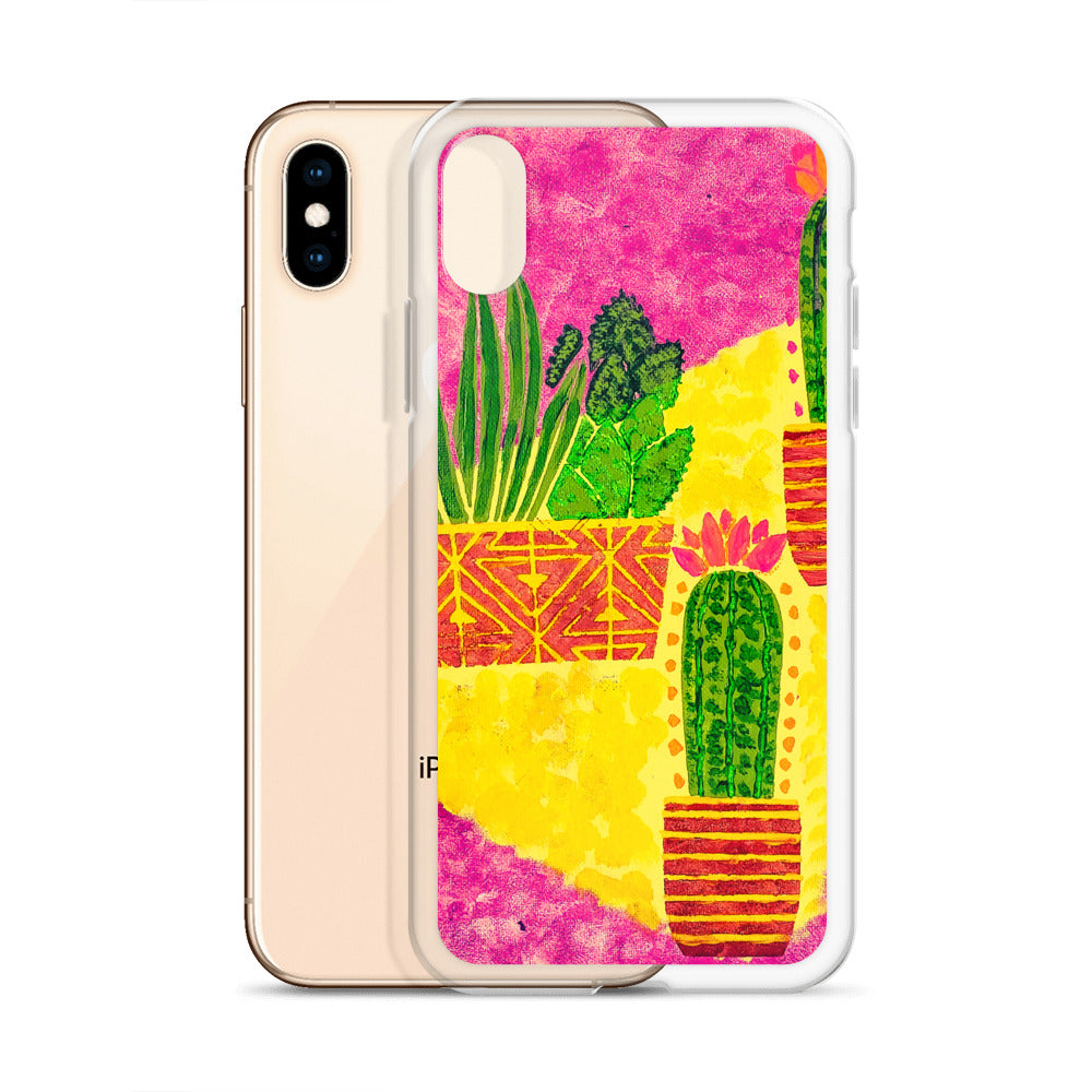 Cacti pink iPhone Case