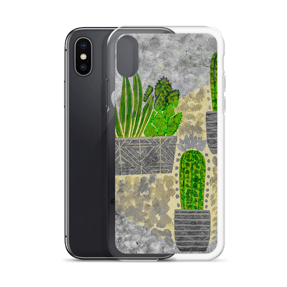 Cacti grey iPhone Case