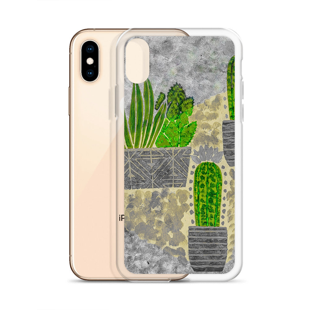 Cacti grey iPhone Case