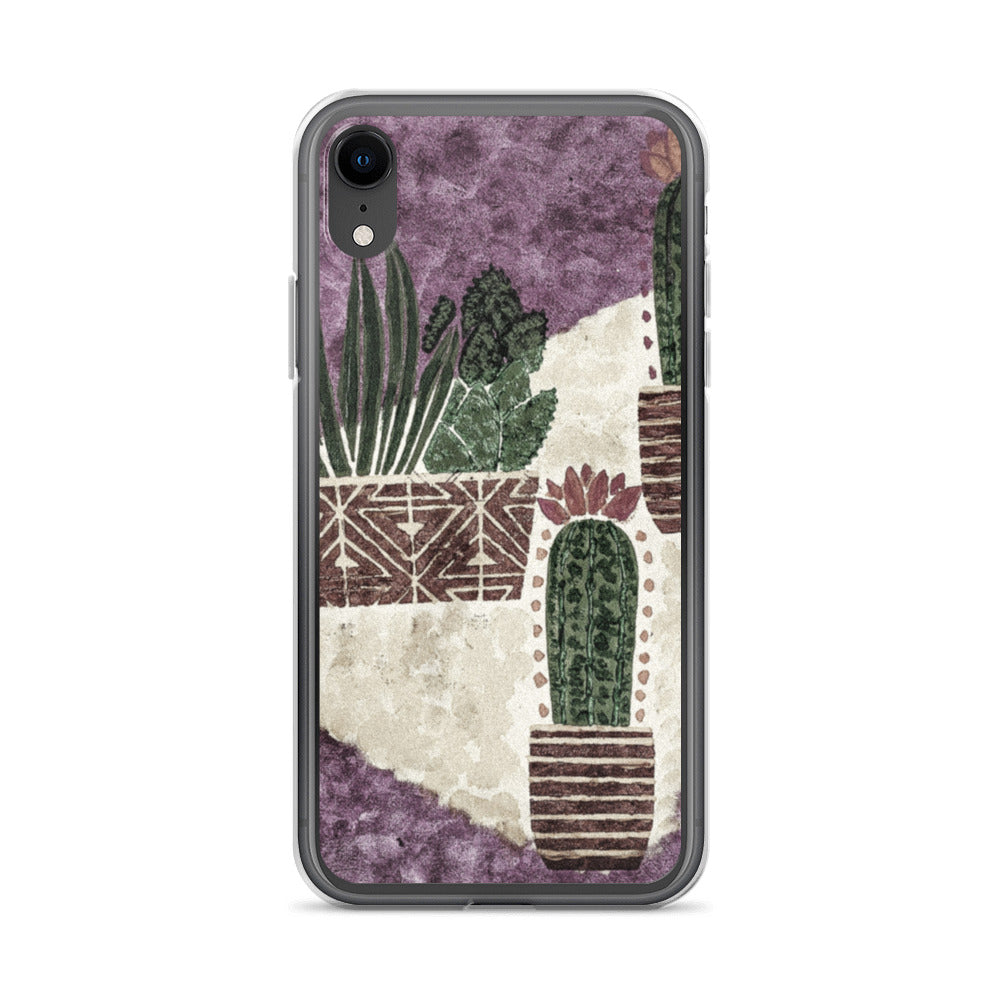 Cacti purple iPhone Case