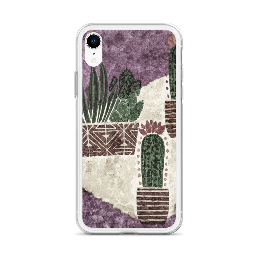 Cacti purple iPhone Case