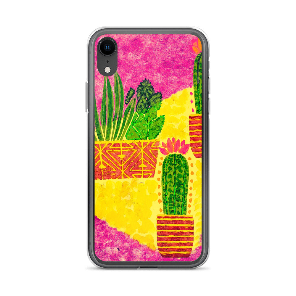 Cacti pink iPhone Case