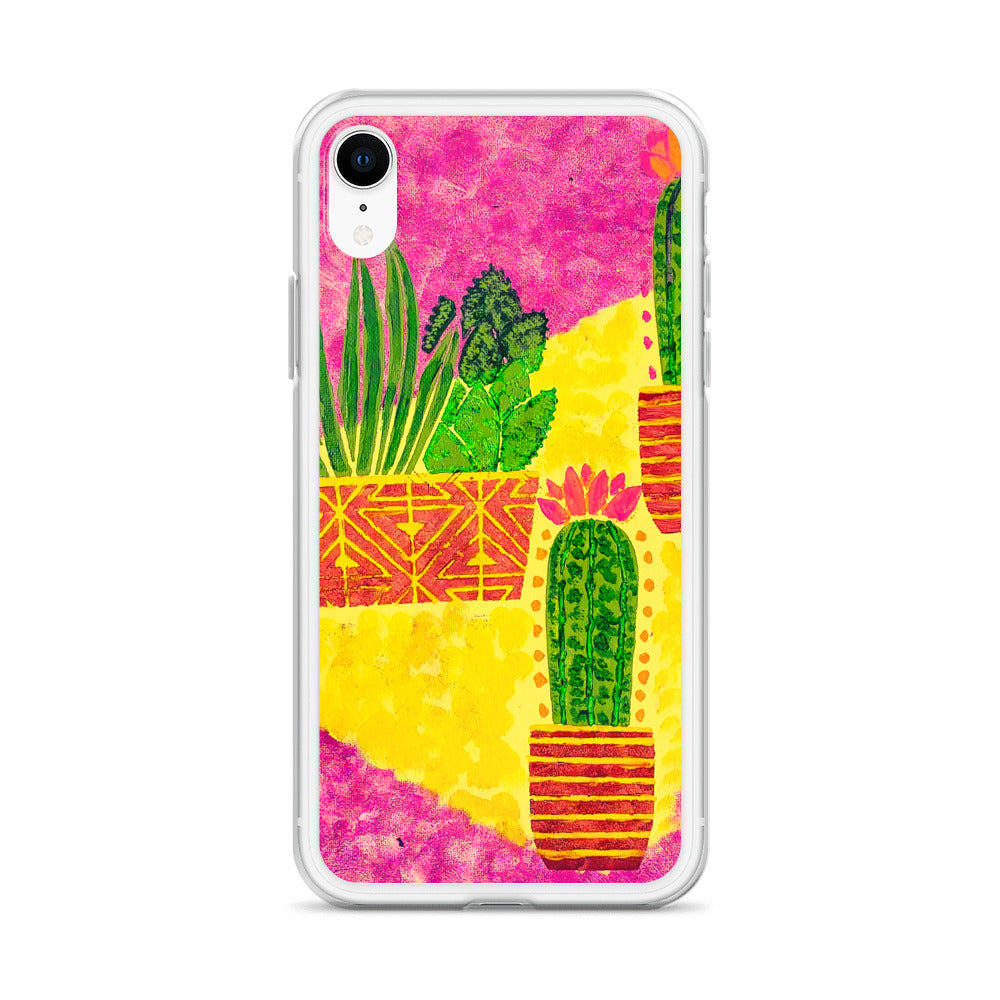 Cacti pink iPhone Case