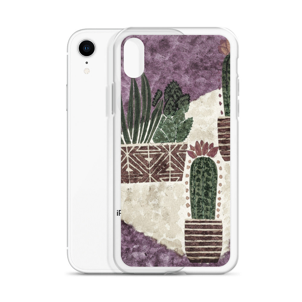 Cacti purple iPhone Case