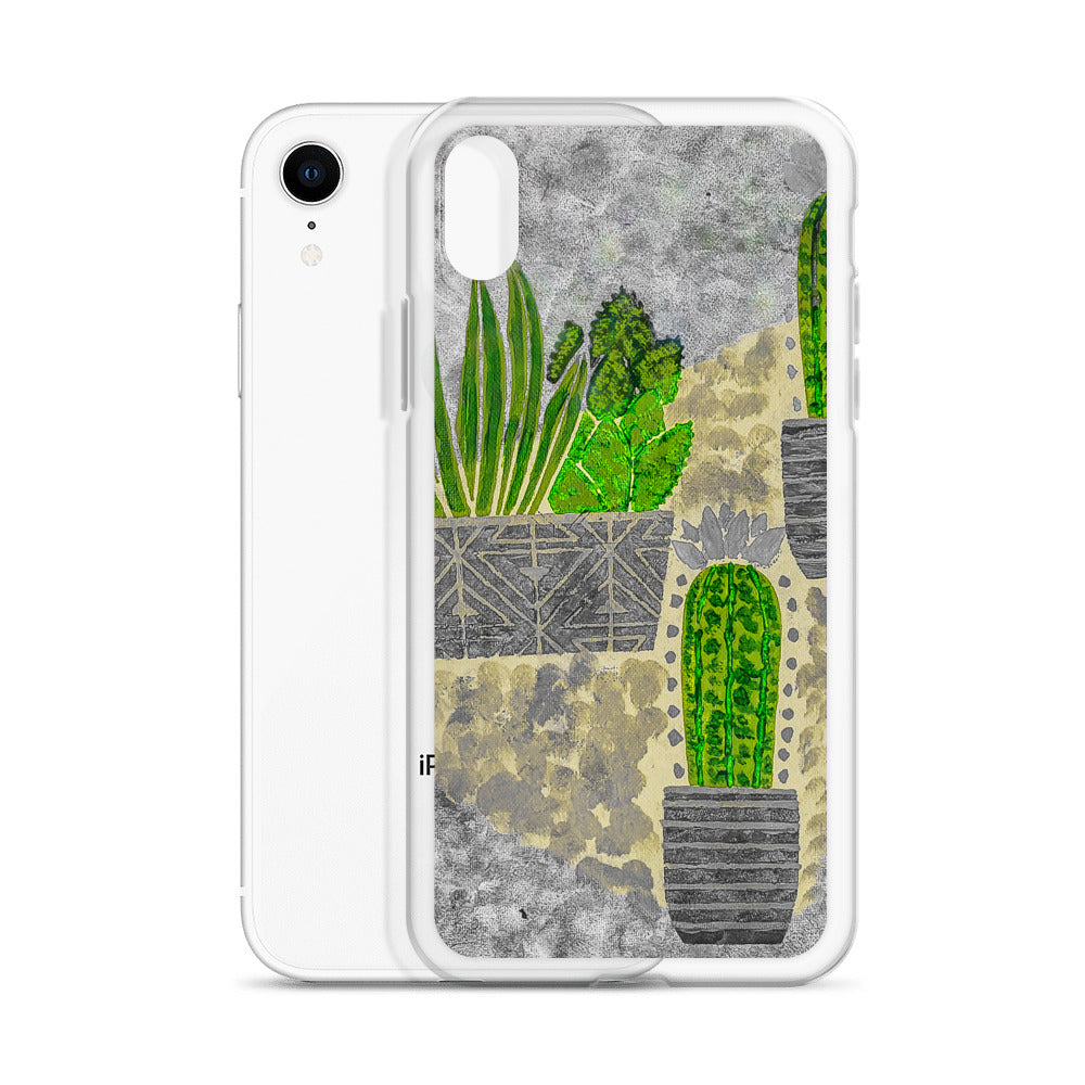 Cacti grey iPhone Case